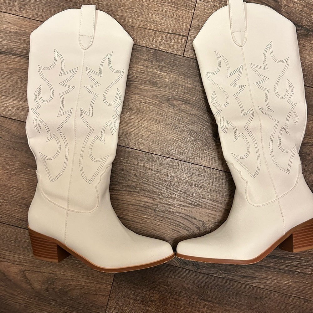 Women's Western White Boots